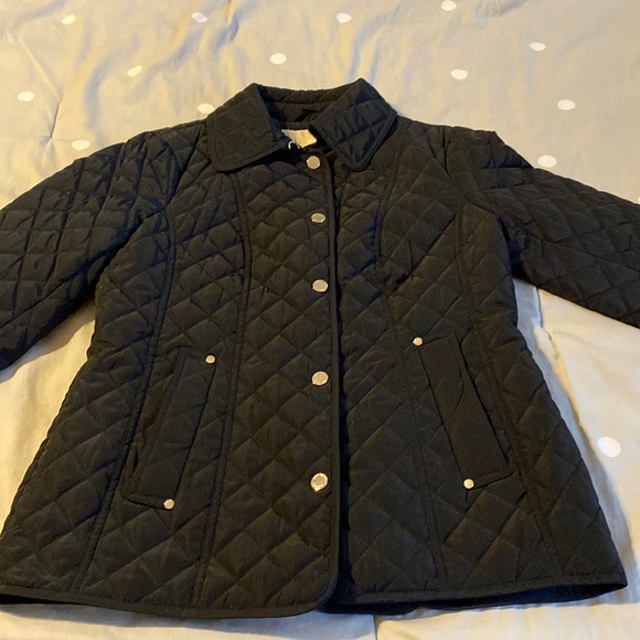 Michael Kors Black Button Down Quilted Coat - Picture 1 of 9